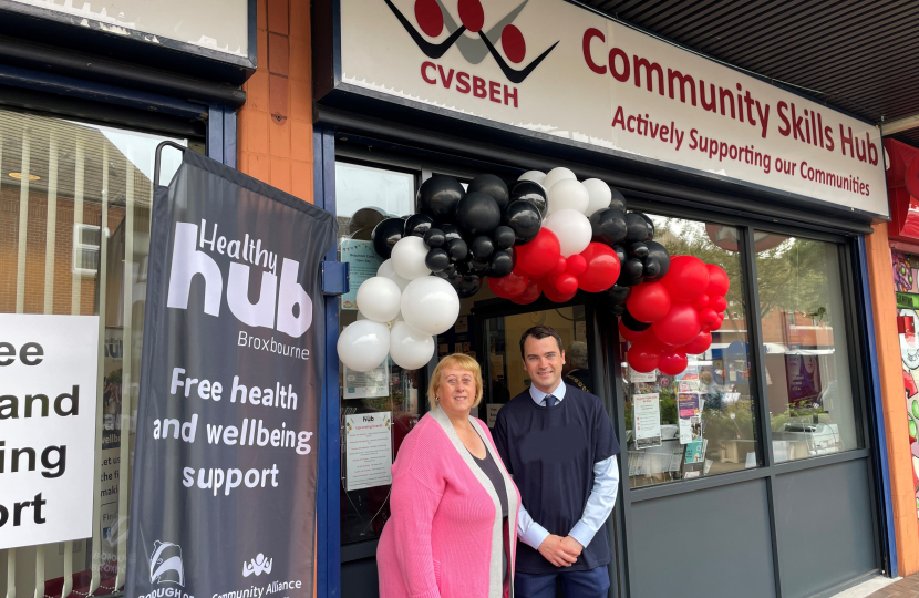 Lewis opened the Skills Hub in Waltham Cross